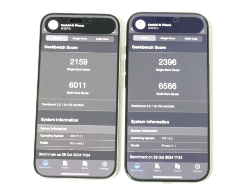 iPhone 16 ProとiPhone 15 ProのCPU性能差を比較