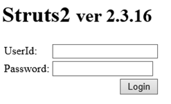 struts2.3 ログイン画面検証